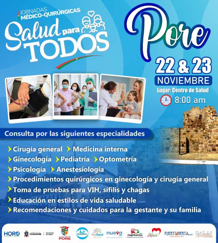 Este 22 y 23 de noviembre Pore se prepara para la Jornada Médica