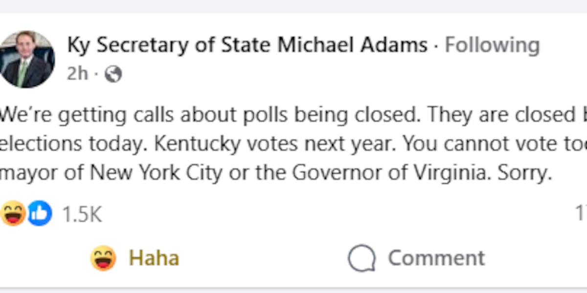 Ky. Secretary of State reminds Kentuckians they can’t vote in other states’ elections after calls reporting closed polls