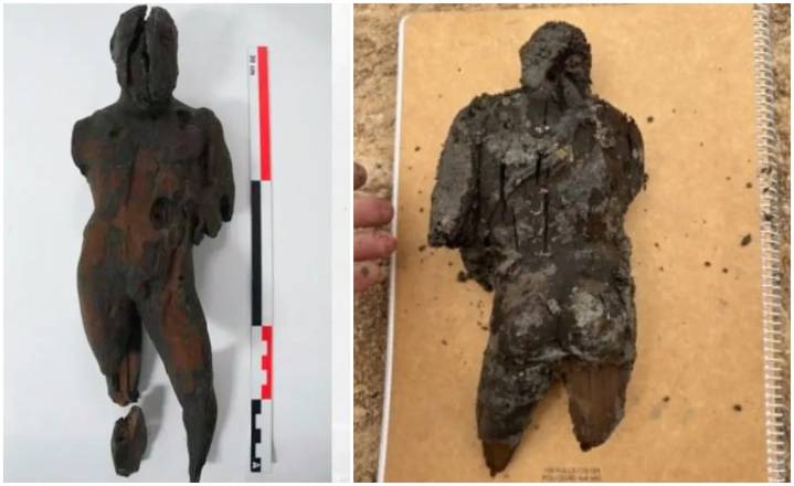 Encuentran bajo el agua una talla de Hércules con 1,700 años de antigüedad