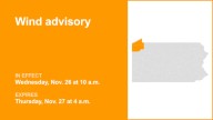 Wind advisory for Southern Erie and Crawford County for Wednesday and Thursday