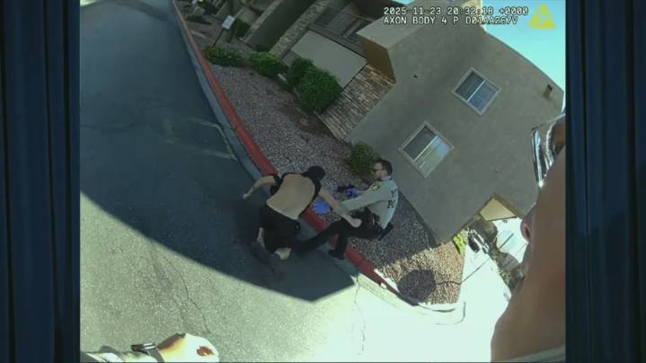 Bodycam footage shows moments before Las Vegas police shoot man during struggle