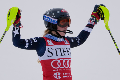 Shiffrin wins slalom on home Colorado snow to remain perfect in the Olympic season