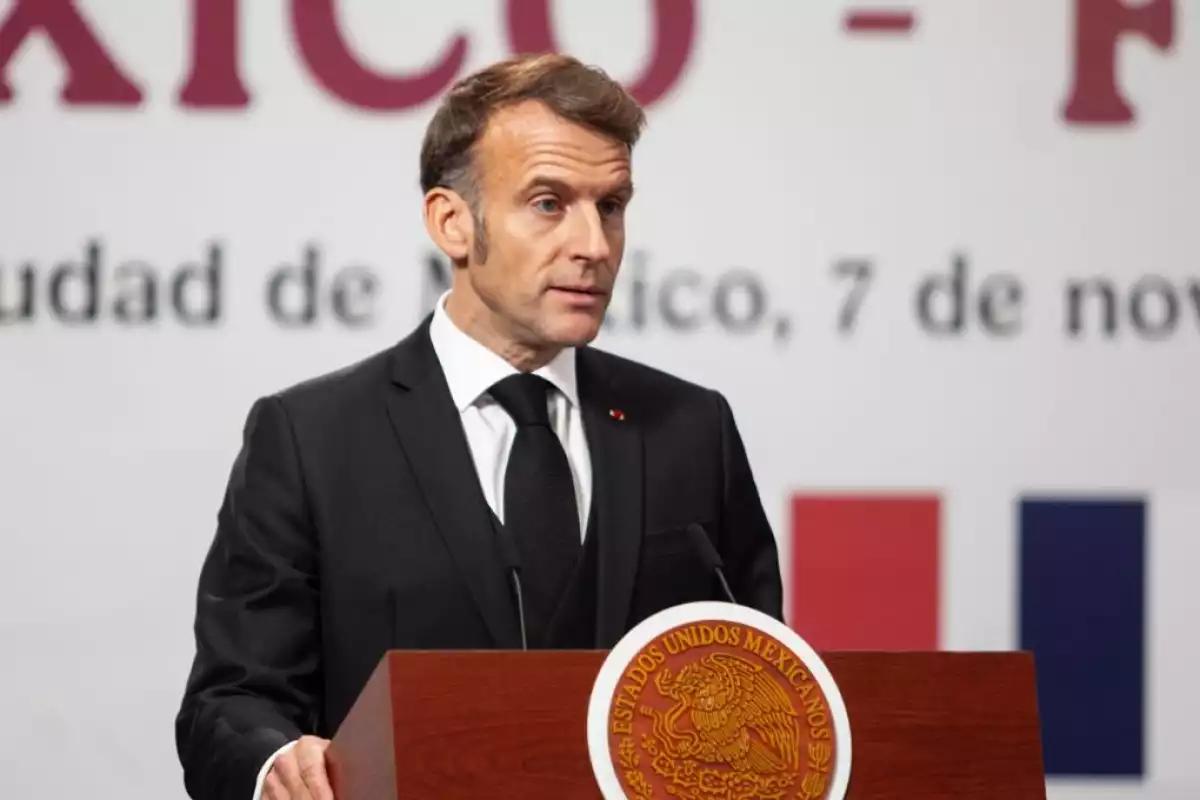 Macron desde Palacio Nacional: “Francia ama a México”; busca fortalecer la relación bilateral con Sheinbaum