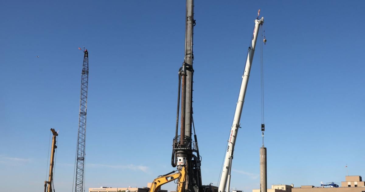 Towering cranes arrive in Billings to start work on new St. Vincent Regional Hospital
