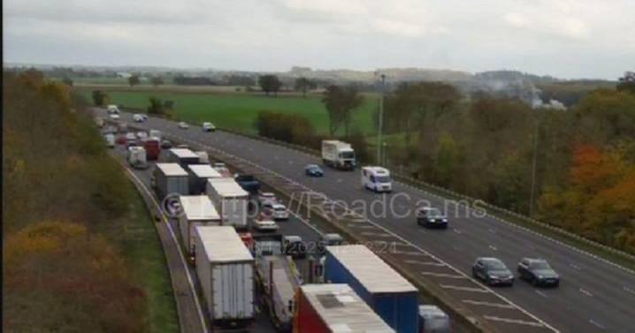 M5 crash Live as overturned vehicle sparks four miles of delays