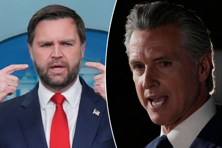 Newsom leads Vance in potential 2028 presidential matchup: Poll
