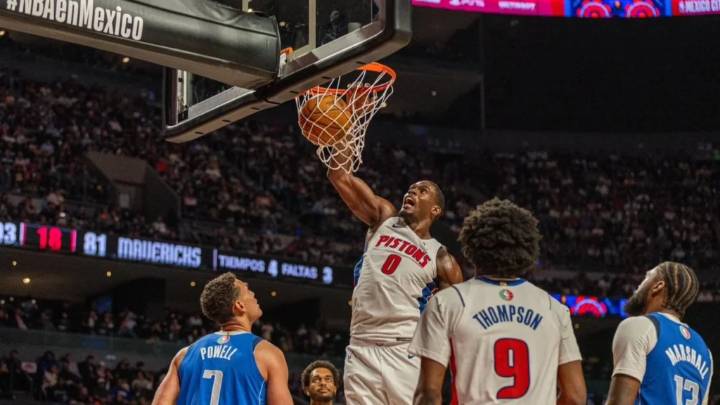 Pistons sorprenden y derrotan a Dallas en Ciudad de México