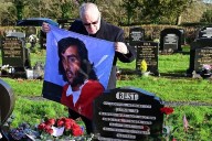 Family and fans gather at George Best’s grave to mark 20th anniversary of football star’s death