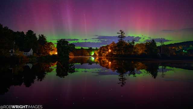 Aurora may be visible across Massachusetts tonight as skies clear