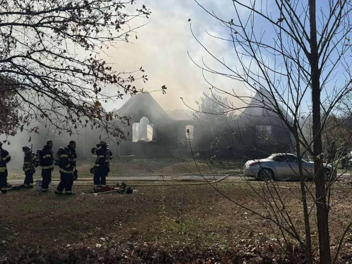 House destroyed following fire in Christian County