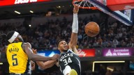Bucks 117-115 Pacers: Giannis Antetokounmpo lidera con 33 puntos y 14 de 21