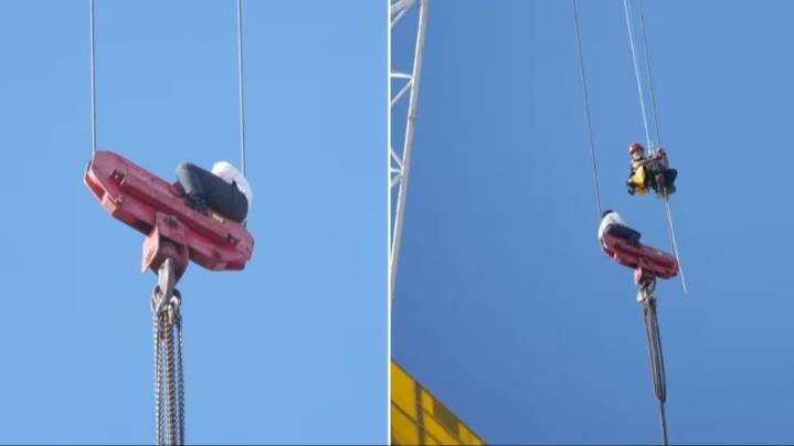 Drama en Jerusalén: rescatan a un adolescente que pasó siete horas colgado de una grúa
