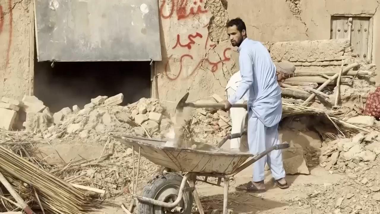 Buildings destroyed in Samangan province after a powerful earthquake hits northern Afghanistan