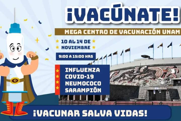 UNAM lanza jornada nacional de vacunación contra influenza y COVID