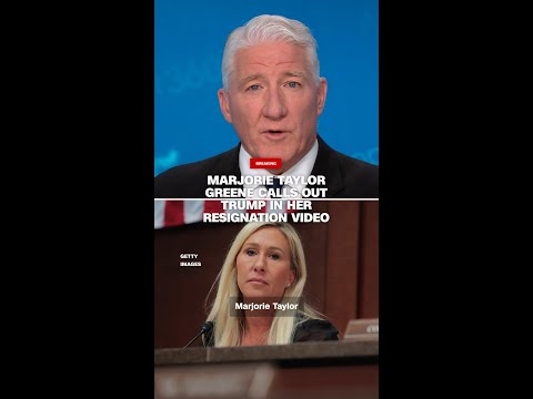 Marjorie Taylor Greene calls out Trump in her resignation video