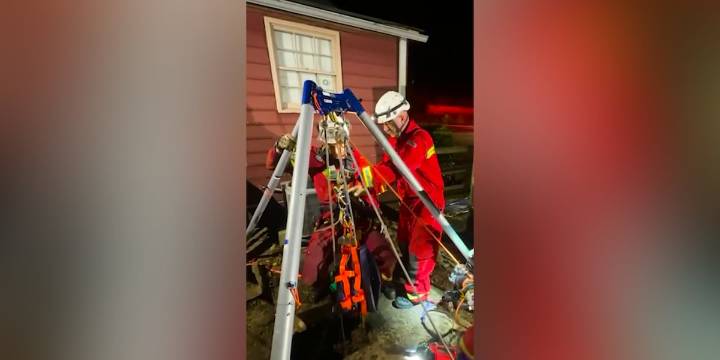 WATCH: Georgia firefighters seen saving drowning dog from well
