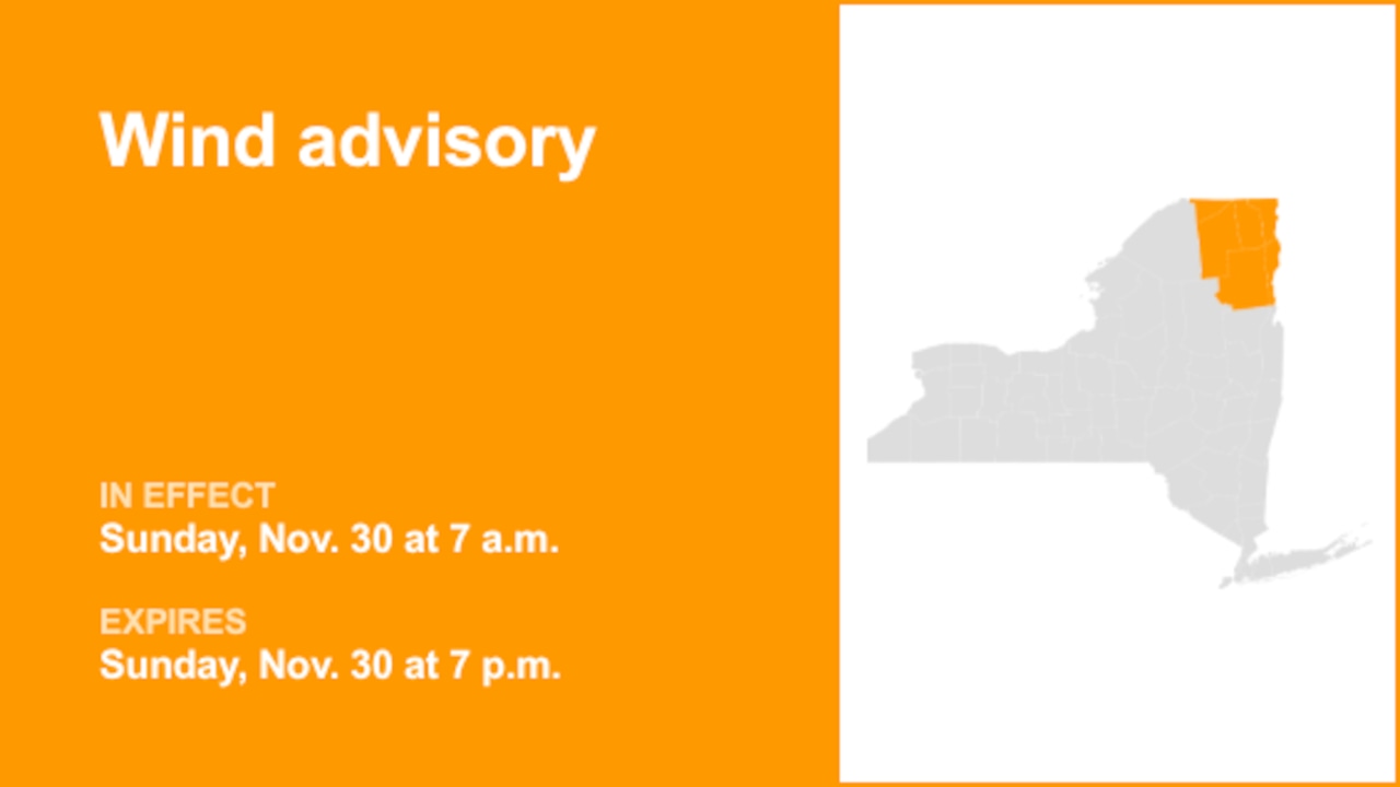 NY weather: Wind advisory in place for part of New York until Sunday evening