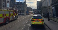 Edinburgh man, 66, hospitalised after being 'hit by tram' on busy road