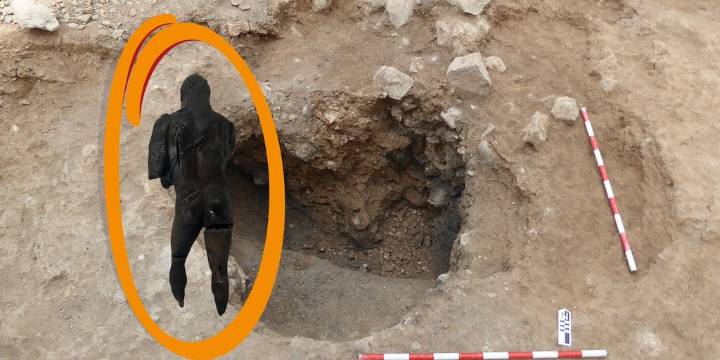 Iban a construir viviendas sociales en el centro de Ibiza y se encontraron una escultura de madera de Hércules que ha sobrevivido 1.700 años sumergida
