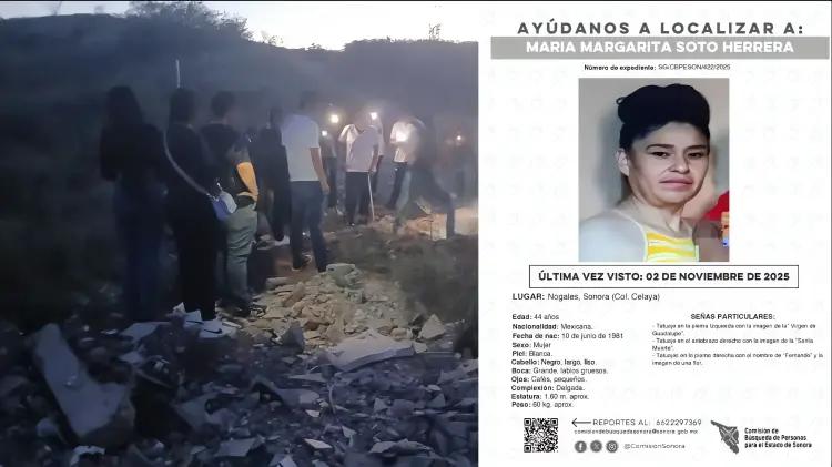 Realizan búsqueda individual para María Margarita en Nogales