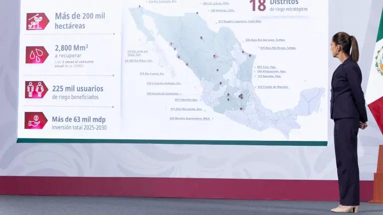 Avanzan en Sinaloa tecnificación de distritos de riego en un 47 y 30 por ciento