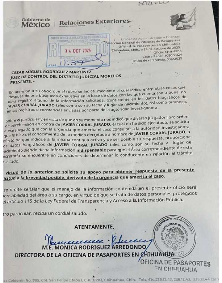 Corral con restricción migratoria vigente: SRE