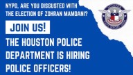 Union invites NYPD cops to join Houston PD following NYC mayoral election