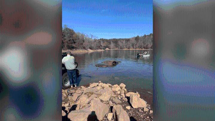 PHOTOS: Car found underwater near Keowee River, no one inside