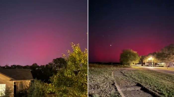 KSAT Connect: Viewers capture aurora photos lighting up Texas sky during G4
