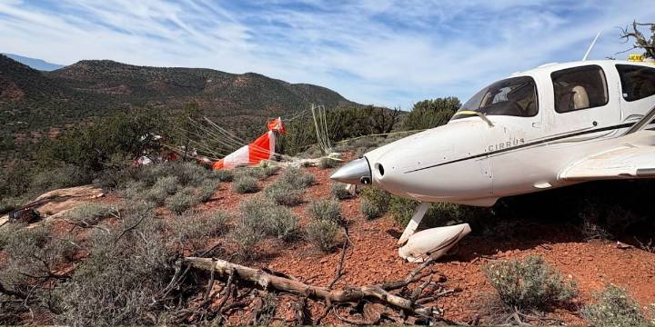 Plane’s rocket-fired parachute saves couple during crash landing in Sedona