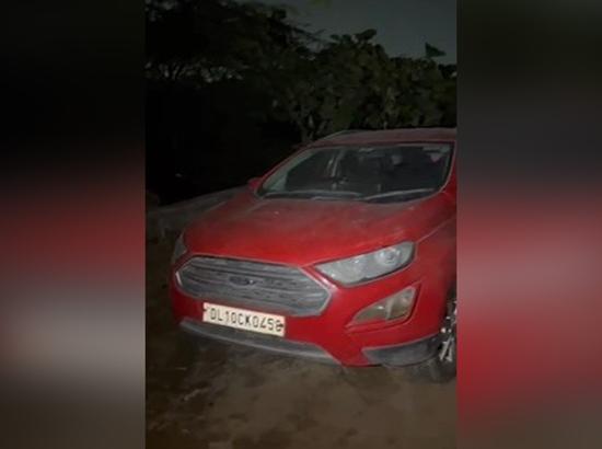 Delhi Blast Case: Red EcoSport car linked to prime suspect seized in Faridabad Photo Source: ANI [ FULL VIEW ]