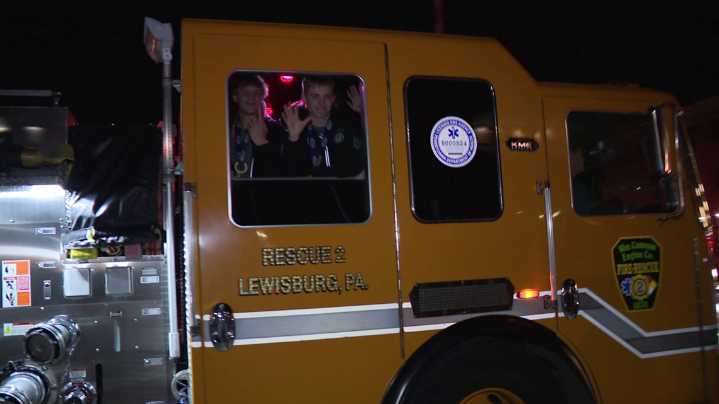 Lewisburg soccer team revels in parade after winning 5th state title