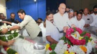 KTR, Harish Rao floral pay tributes to Telangana Poet Ande Sri