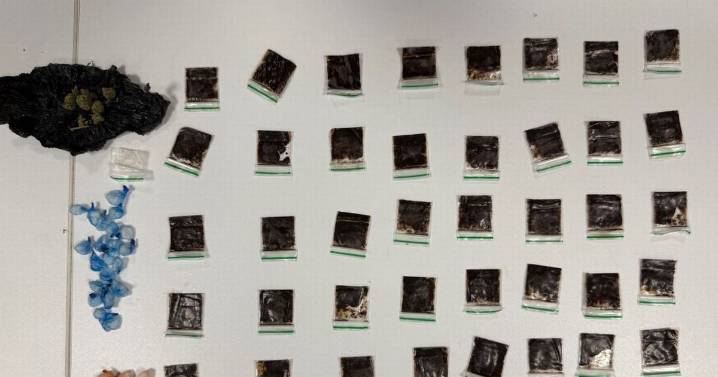 'School age' boy found with 81 wraps of suspected drugs and huge 'hunting knife'