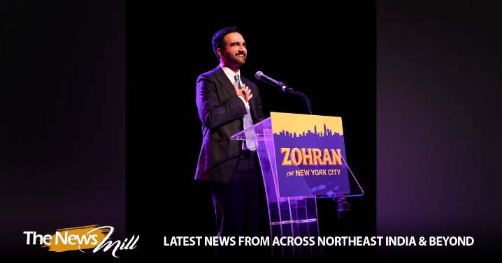Zohran Mamdani marks historic NYC win walking off to “Dhoom Machale”