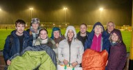 Cold night on football terraces raises £4,000 for local homelessness