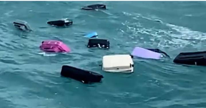 Tourists' luggage is swept out to sea as guests slam 'incompetent crew' 
