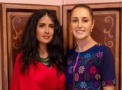 Salma Hayek le plantea a Sheinbaum plan para incentivar el cine mexicano