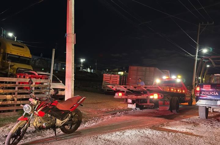 Recuperan motocicleta en Mineral de la Reforma