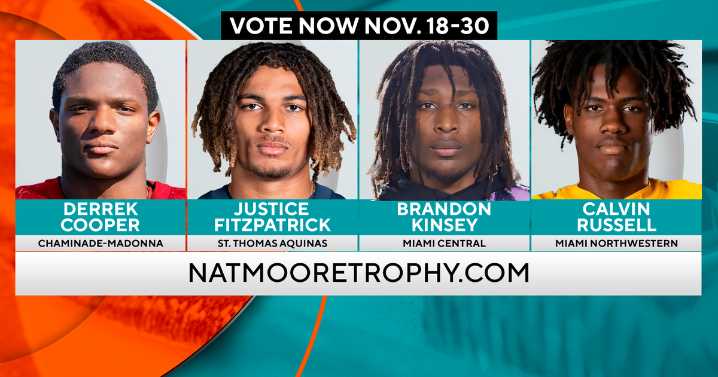 CBS Miami announces the finalists for the 2025 Nat Moore Trophy