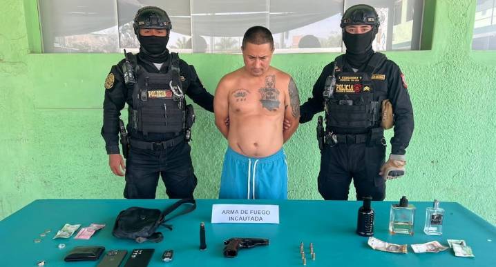 Chiclayo: exconvicto por prostitución forzada es detenido con pistola y municiones
