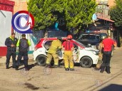 Fuerte accidente en colonia Santa María deja tres lesionados; vehículo responsable se dio a la fuga