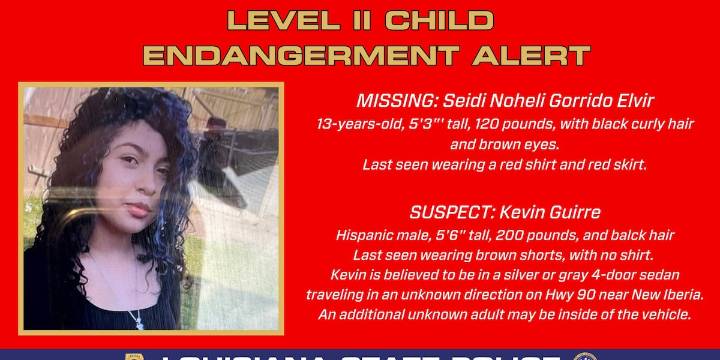 Search underway for missing 13-year-old, man allegedly accompanying her