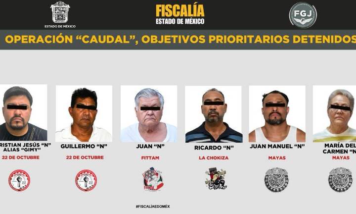 Detienen a seis objetivos prioritarios en la segunda etapa de la Operación ‘Caudal’ en Edomex