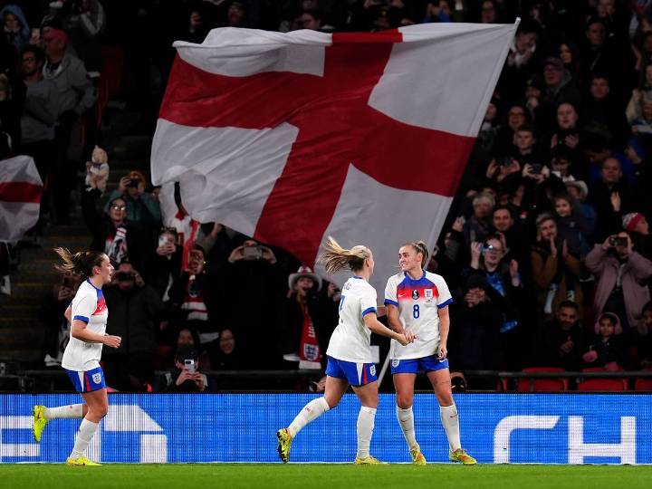 Georgia Stanway treble helps England thrash China at Wembley