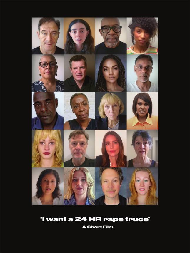 Celebrities join forces for ’24-Hour Rape Truce’ film