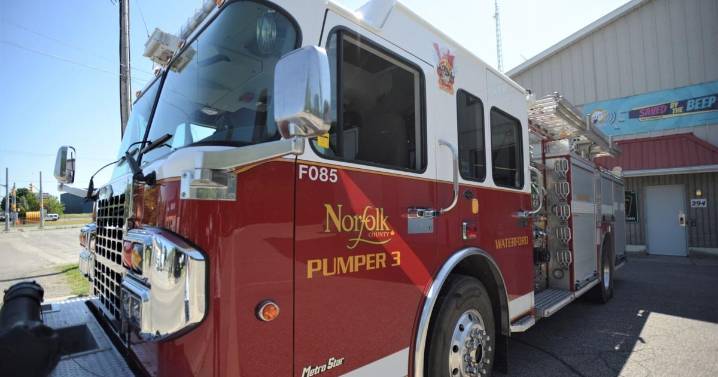 One person hospitalized with burns after Norfolk barn fire