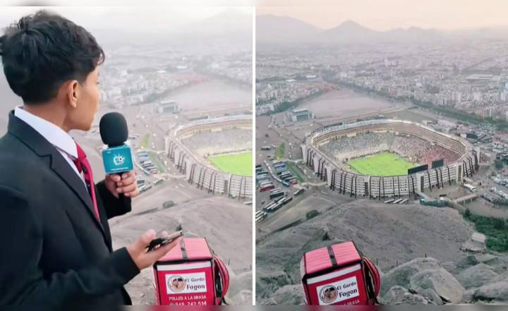 Joven narra la final de la Copa Libertadores desde el cerro junto al Estadio Monumental: "Ya nos quedamos sin voz"