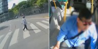 El impactante video del momento en el que un colectivo atropella a una mujer en plena Avenida Corrientes