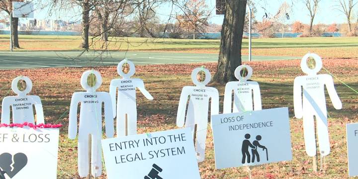 Madison display highlights traffic crash victims as city reports record low fatalities